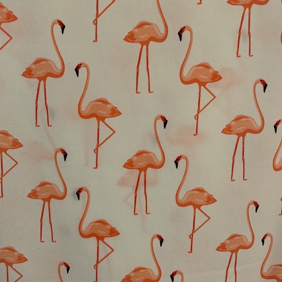 Pink Flamingo Blouse - Size medium -100% polyester. - Picture 6 of 7